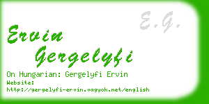 ervin gergelyfi business card